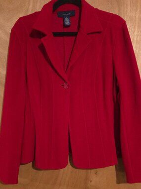Jones Wear Red Jacket (unlined sz 12)